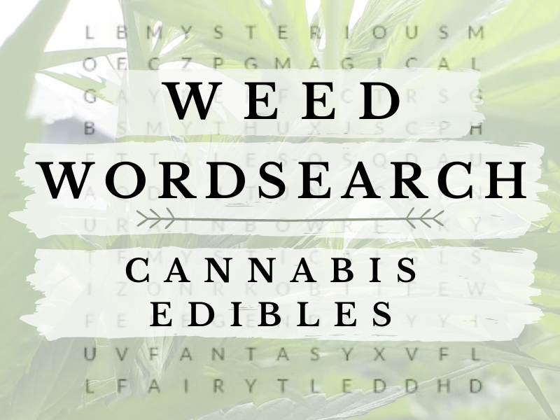 Weed Wordsearch – Cannabis Edibles